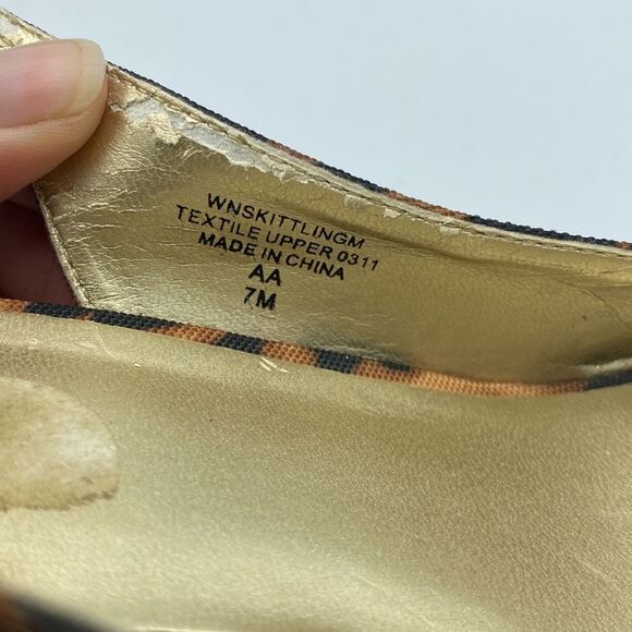 Nine West Animal Print Peep Toe Stiletto Heel Slingback Sandals Brown Size 7M - Picture 4 of 6